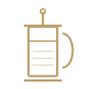 Icône cafetière à piston